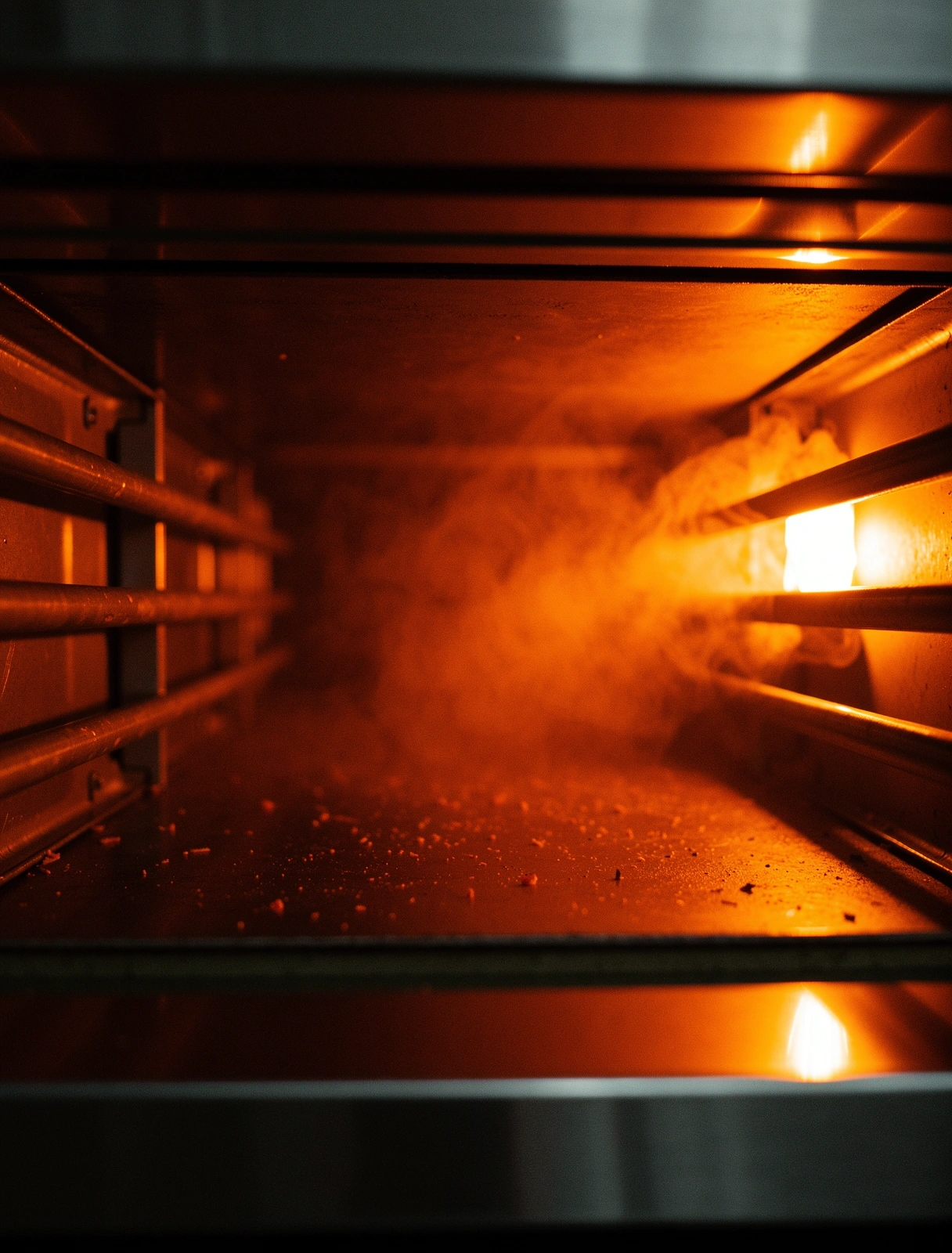 Oven internals at 450 degrees
